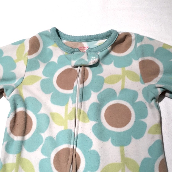 Carter’s Footed Onesie Zip-Up PJs - Picture 2 of 5